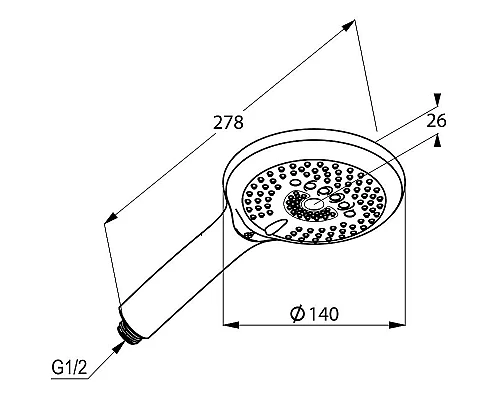 Приобрести Ручной душ Kludi Freshline 6790043-00 Белый в магазине сантехники Santeh-Crystal.ru
