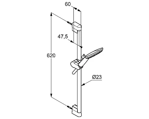 Приобрести Душевой гарнитур Kludi Freshline 6783005-00 Хром в магазине сантехники Santeh-Crystal.ru