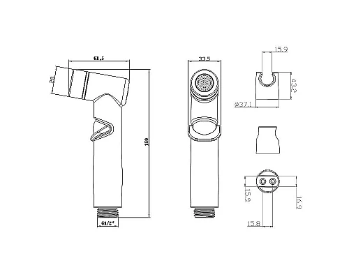 Заказать Гигиенический душ Lemark LM8088С Хром в магазине сантехники Santeh-Crystal.ru