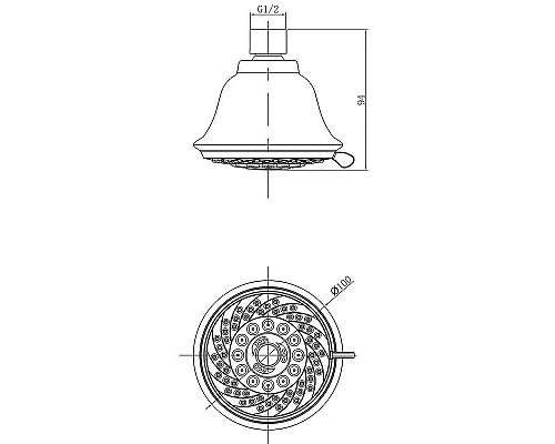 Купить Верхний душ Lemark LM8040C Хром в магазине сантехники Santeh-Crystal.ru