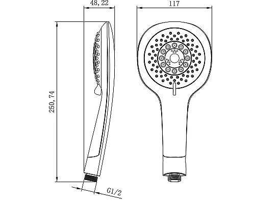 Заказать Ручной душ Lemark LM0815CGreen Хром Зеленый в магазине сантехники Santeh-Crystal.ru