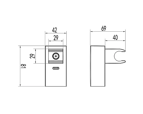 Заказать Держатель для душа Lemark LM8079C Хром в магазине сантехники Santeh-Crystal.ru