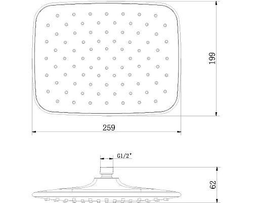 Купить Верхний душ Lemark LM8133C Хром Белый в магазине сантехники Santeh-Crystal.ru