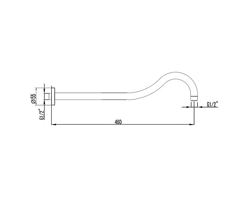 Заказать Кронштейн для верхнего душа Lemark LM4887B Бронза в магазине сантехники Santeh-Crystal.ru