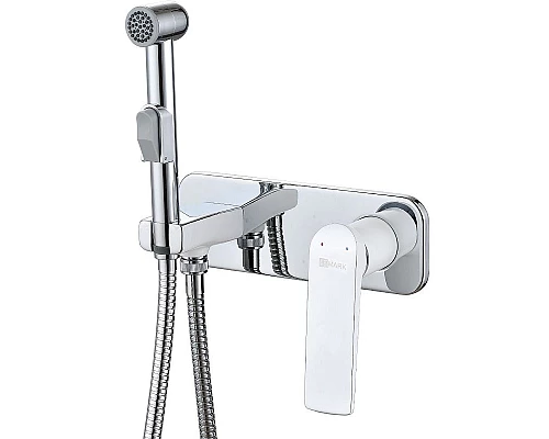 Купить Гигиенический душ со смесителем Lemark Allegro LM5919CW Хром Белый в магазине сантехники Santeh-Crystal.ru