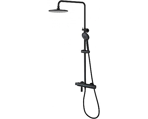 Купить Душевая система Lemark Bronx LM3772BL с термостатом Черная в магазине сантехники Santeh-Crystal.ru