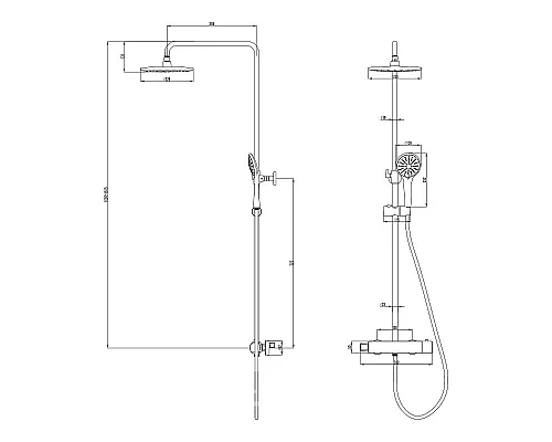 Купить Душевая система Lemark Bronx LM3770GM Графит в магазине сантехники Santeh-Crystal.ru