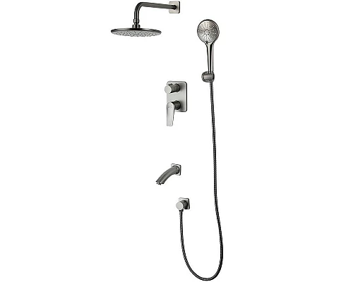 Купить Душевая система Lemark Bronx LM3722GM Графит в магазине сантехники Santeh-Crystal.ru