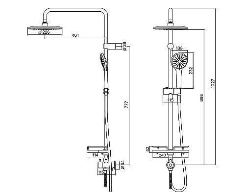 Приобрести Душевая система Lemark Bronx LM3788GM Графит в магазине сантехники Santeh-Crystal.ru
