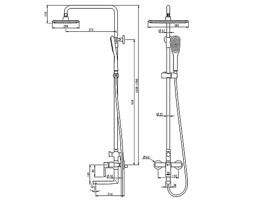 Заказать Душевая система Lemark Ursus LM7262BL Черная в магазине сантехники Santeh-Crystal.ru