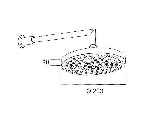 Приобрести Верхний душ Margaroli 208CR Хром в магазине сантехники Santeh-Crystal.ru