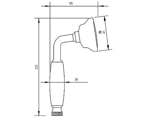 Купить Ручной душ Migliore Ricambi 30886 Золото в магазине сантехники Santeh-Crystal.ru