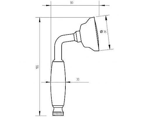 Купить Ручной душ Migliore Ricambi 20033 Хром в магазине сантехники Santeh-Crystal.ru