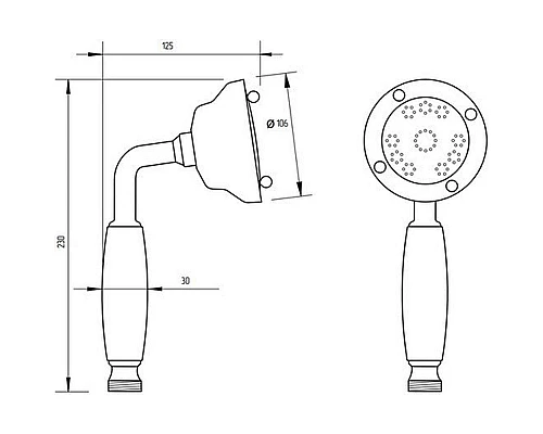 Заказать Ручной душ Migliore Ricambi 20022 Хром в магазине сантехники Santeh-Crystal.ru