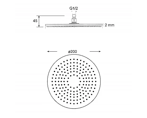 Заказать Верхний душ Migliore Rimini 29658 Хром в магазине сантехники Santeh-Crystal.ru