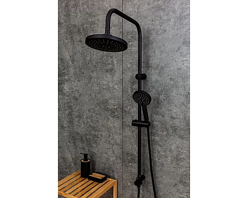 Заказать Душевая система Orange O-Shower OW02b Черная матовая в магазине сантехники Santeh-Crystal.ru