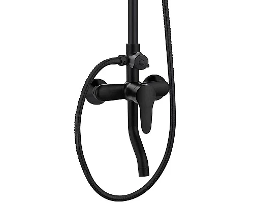 Купить Душевая система Orange OneLife P01-911b Черная матовая в магазине сантехники Santeh-Crystal.ru