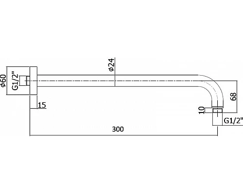Купить Кронштейн для верхнего душа Paffoni Lusso ZSOF035CR Хром в магазине сантехники Santeh-Crystal.ru