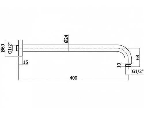 Заказать Кронштейн для верхнего душа Paffoni Lusso ZSOF034HGSP Медовое золото в магазине сантехники Santeh-Crystal.ru