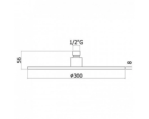 Заказать Верхний душ Paffoni Master King ZSOF079NO Черный в магазине сантехники Santeh-Crystal.ru
