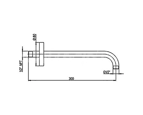 Приобрести Кронштейн для верхнего душа Paini 50CR745T130BI Хром в магазине сантехники Santeh-Crystal.ru