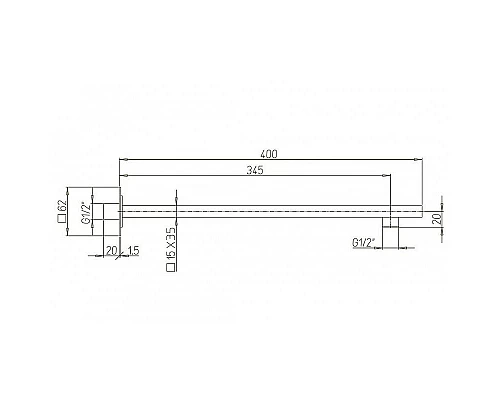 Приобрести Кронштейн для верхнего душа Paini 50PZ745QQ30 Черный матовый в магазине сантехники Santeh-Crystal.ru