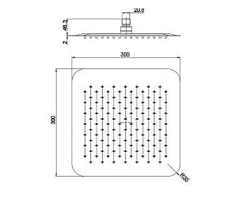 Купить Верхний душ Paini 50CR759UPQ30E Хром в магазине сантехники Santeh-Crystal.ru