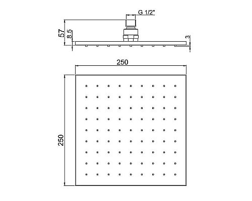 Заказать Верхний душ Paini 50PZ759QQ25 Черный матовый в магазине сантехники Santeh-Crystal.ru