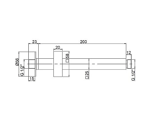 Купить Кронштейн для верхнего душа Paini 50CR744T720BI Хром в магазине сантехники Santeh-Crystal.ru