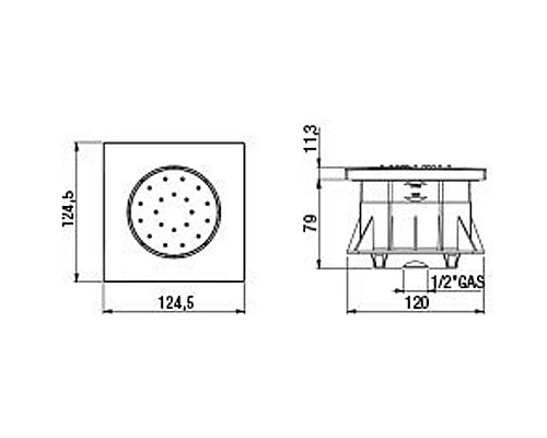 Купить Душевая форсунка Paini 50CR721IQ Хром в магазине сантехники Santeh-Crystal.ru