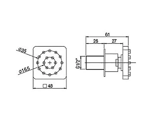Купить Душевая форсунка Paini 50CR721Q Хром в магазине сантехники Santeh-Crystal.ru