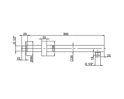 Купить Кронштейн для верхнего душа Paini 50CR745T730BI Хром матовый в магазине сантехники Santeh-Crystal.ru