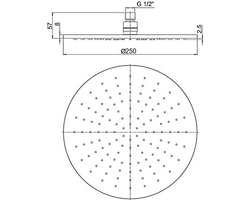 Заказать Верхний душ Paini 50CR759/25EBI Хром в магазине сантехники Santeh-Crystal.ru