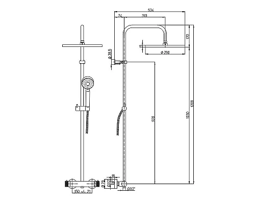 Заказать Душевая система Paini Cox 78CR689THAE28P1 Хром в магазине сантехники Santeh-Crystal.ru