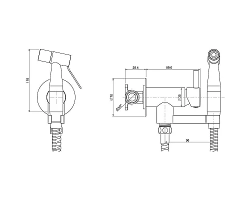 Купить Гигиенический душ со смесителем Paini Isola ISCR442 Хром в магазине сантехники Santeh-Crystal.ru