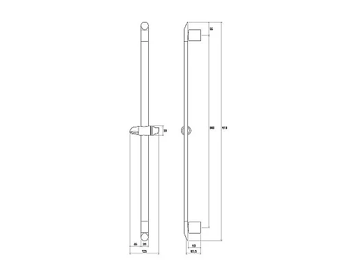 Приобрести Душевая штанга Ravak 973.00 X07P014 Хром в магазине сантехники Santeh-Crystal.ru