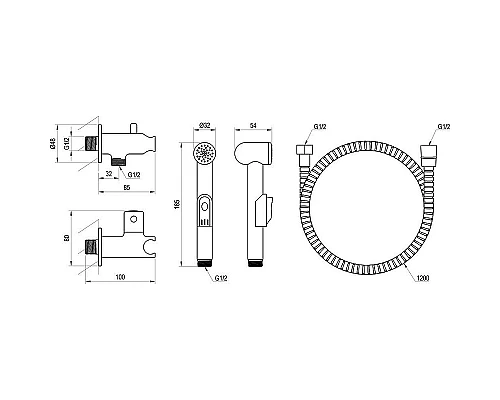 Купить Гигиенический душ с запорным вентилем Ravak BM 040.00 X070077 Хром в магазине сантехники Santeh-Crystal.ru