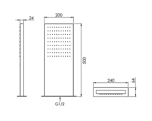 Купить Верхний душ Remer 350SSX Хром в магазине сантехники Santeh-Crystal.ru