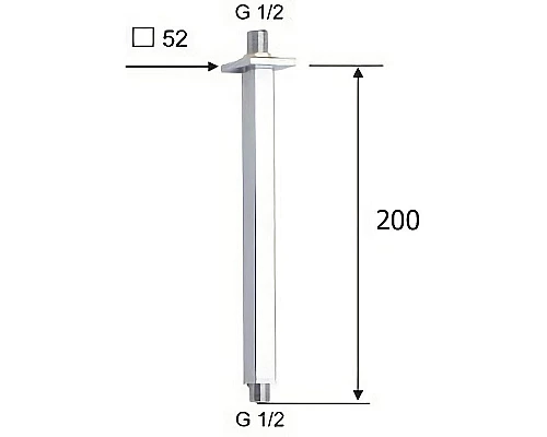 Купить Кронштейн для верхнего душа Remer 347S20 Хром в магазине сантехники Santeh-Crystal.ru
