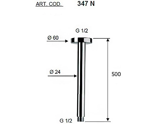 Приобрести Кронштейн для верхнего душа Remer Minimal 347N50 Хром в магазине сантехники Santeh-Crystal.ru