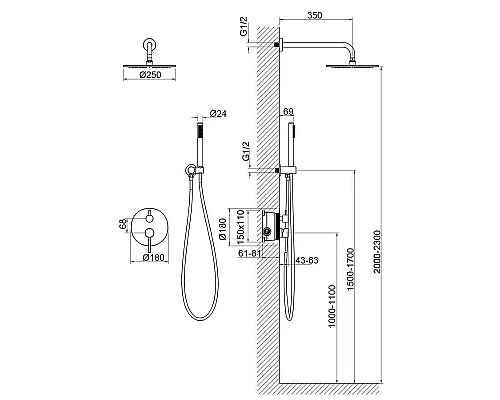 Приобрести Душевая система Timo Saona SX-2369/17SM Золото матовое в магазине сантехники Santeh-Crystal.ru
