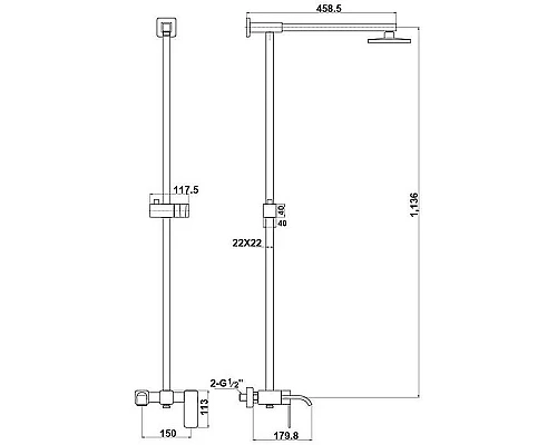 Купить Душевая система Timo Selene SX-1013 Хром в магазине сантехники Santeh-Crystal.ru