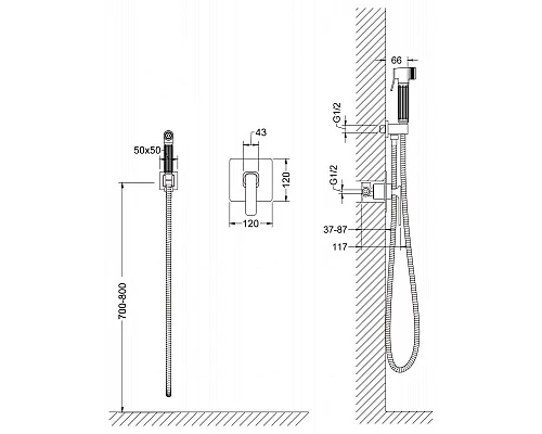 Приобрести Гигиенический душ со смесителем Timo Torne 4389/00SM Хром в магазине сантехники Santeh-Crystal.ru