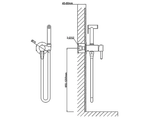 Приобрести Гигиенический душ со смесителем Vincea VHFW-101CH Хром в магазине сантехники Santeh-Crystal.ru