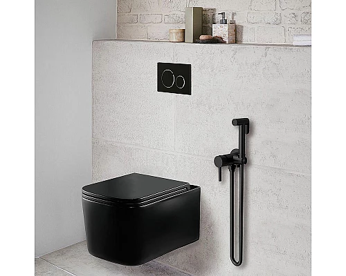 Приобрести Гигиенический душ со смесителем Vincea VHFW-101MB Черный матовый в магазине сантехники Santeh-Crystal.ru