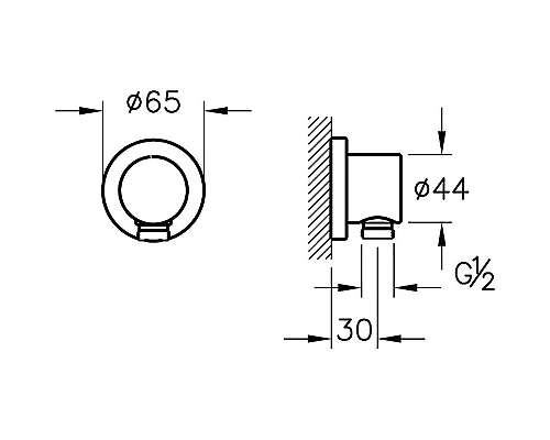 Приобрести Шланговое подключение Vitra Origin A45223 Хром в магазине сантехники Santeh-Crystal.ru