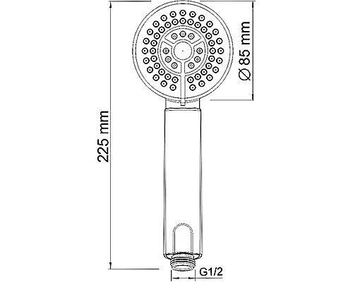 Купить Ручной душ WasserKRAFT A035 Хром в магазине сантехники Santeh-Crystal.ru