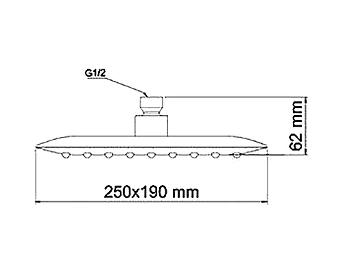 Заказать Верхний душ WasserKRAFT A031 Хром в магазине сантехники Santeh-Crystal.ru