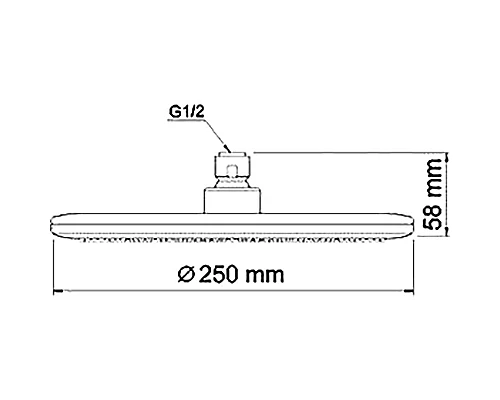 Купить Верхний душ WasserKRAFT A030 Хром в магазине сантехники Santeh-Crystal.ru