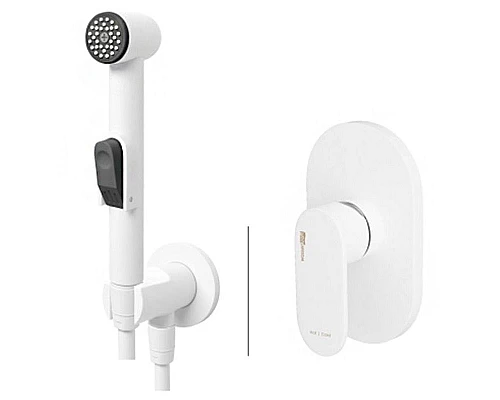 Купить Гигиенический душ со смесителем WasserKRAFT А85056 Белый матовый в магазине сантехники Santeh-Crystal.ru